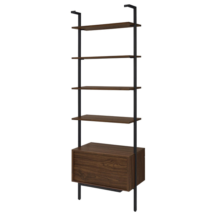 Owens 96-inch 4-shelf Storage Wall Bookshelf Walnut - All Brands Furniture (NJ)