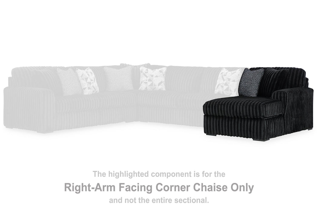 Midnight-Madness Sectional with Chaise
