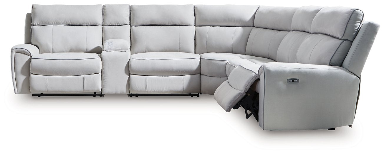 Social Pointe Reclining Sectional with Storage Console - All Brands Furniture (NJ)