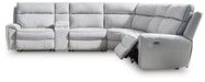 Social Pointe Reclining Sectional with Storage Console - All Brands Furniture (NJ)