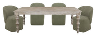 Parker House Crossings - Eden Dining 84 Inch Rectangular Dining Table With 4 Upholstered Chairs