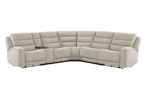Parker Living Felix - Mari Fawn 6 Piece Zero Gravity Power Reclining Sectional with Beverage Cooler Console