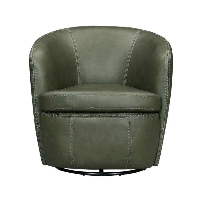 Parker Living Barolo 100% Italian Leather Swivel Club Chair