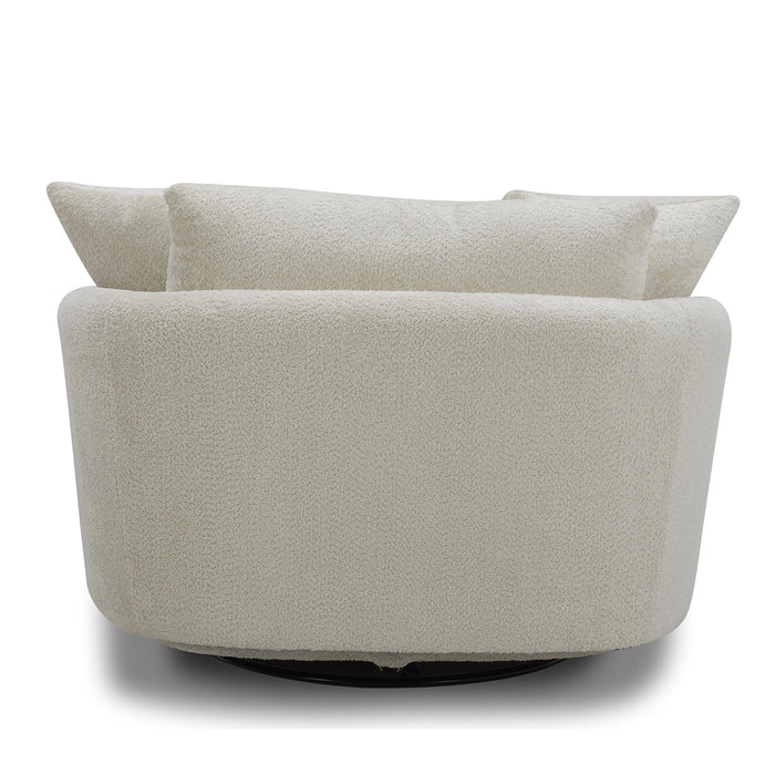 Parker Living Boomer Large Swivel Chair with 2 Toss Pillows