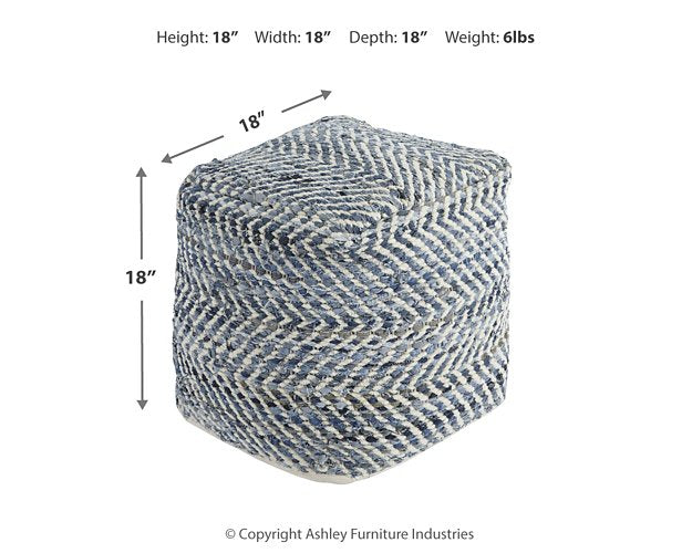 Chevron Pouf - All Brands Furniture (NJ)