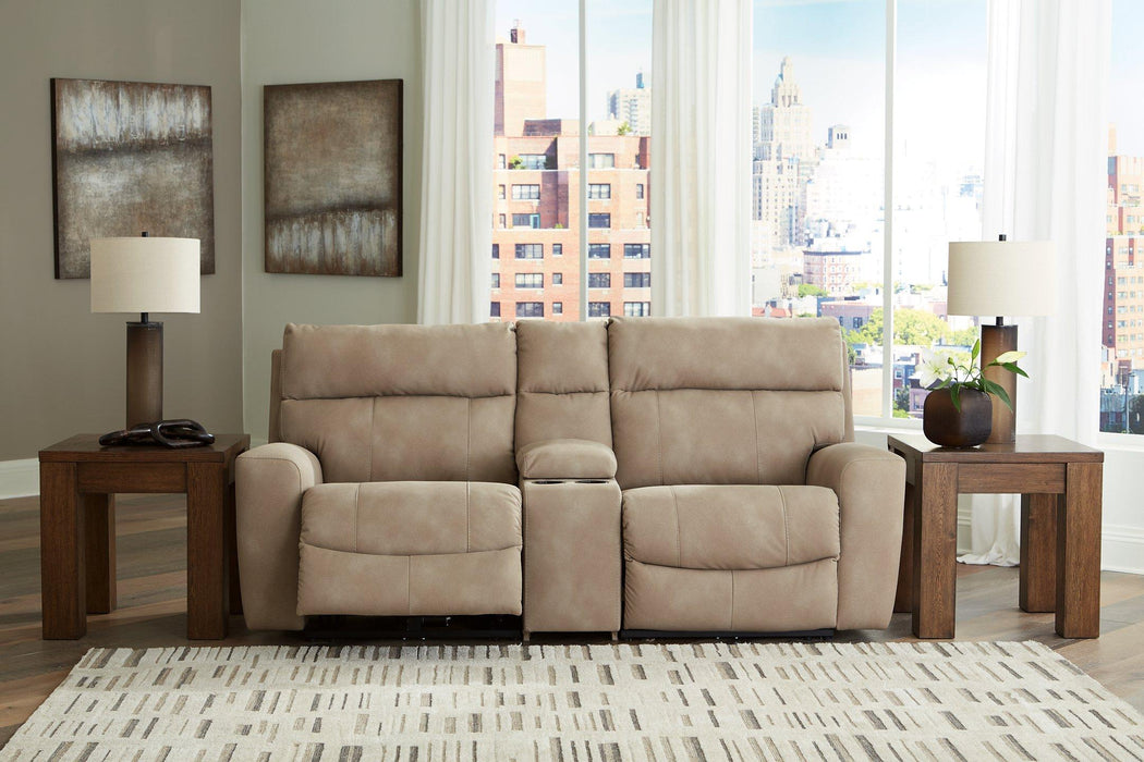Next-Gen DuraPella Power Reclining Sectional Loveseat with Console - All Brands Furniture (NJ)