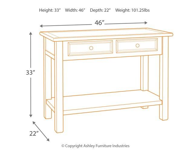 Bolanburg Sofa/Console Table