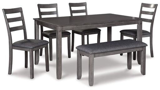 Bridson Dining Table and Chairs with Bench (Set of 6) - All Brands Furniture (NJ)