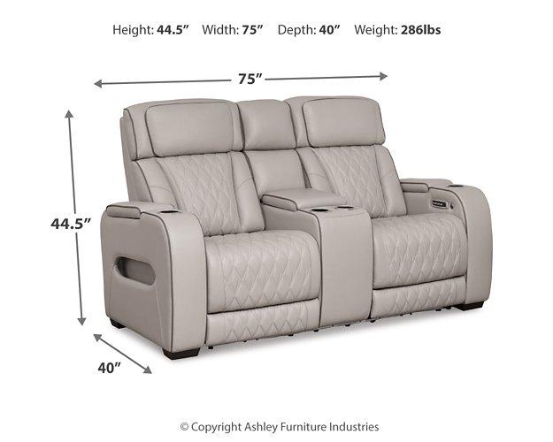 Boyington Power Reclining Loveseat with Console - All Brands Furniture (NJ)