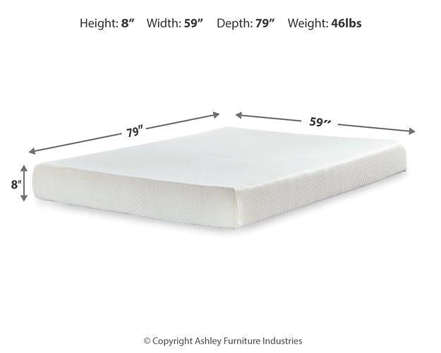 Chime 8 Inch Memory Foam Mattress in a Box - All Brands Furniture (NJ)