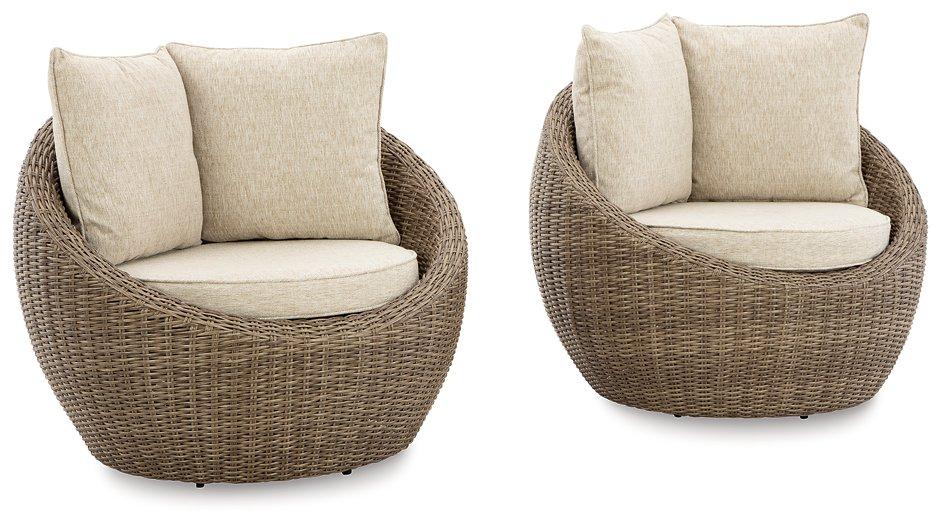 Danson Swivel Lounge with Cushion (Set of 2) - All Brands Furniture (NJ)