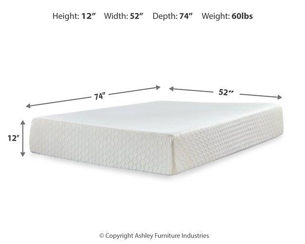 Chime 12 Inch Memory Foam Mattress in a Box - All Brands Furniture (NJ)