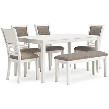 Erinberg Dining Table and 4 Chairs and Bench (Set of 6) - All Brands Furniture (NJ)