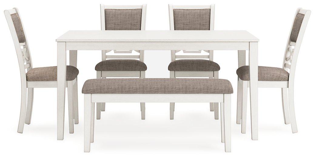 Erinberg Dining Table and 4 Chairs and Bench (Set of 6) - All Brands Furniture (NJ)