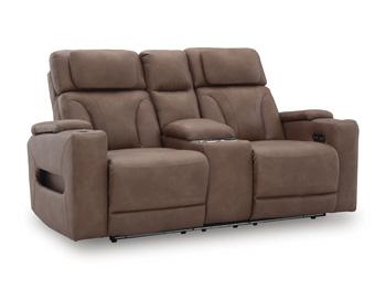 Clean-Slate Power Reclining Loveseat with Console - All Brands Furniture (NJ)