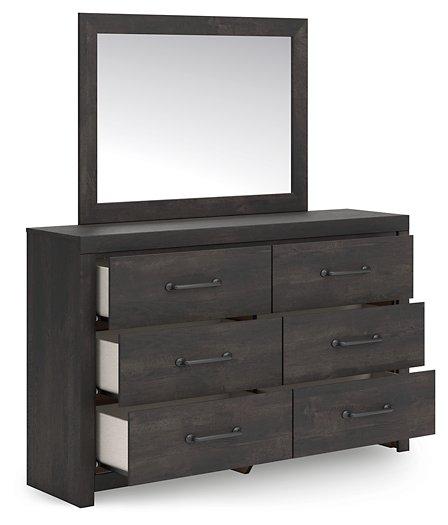 Hollivern Dresser and Mirror - All Brands Furniture (NJ)