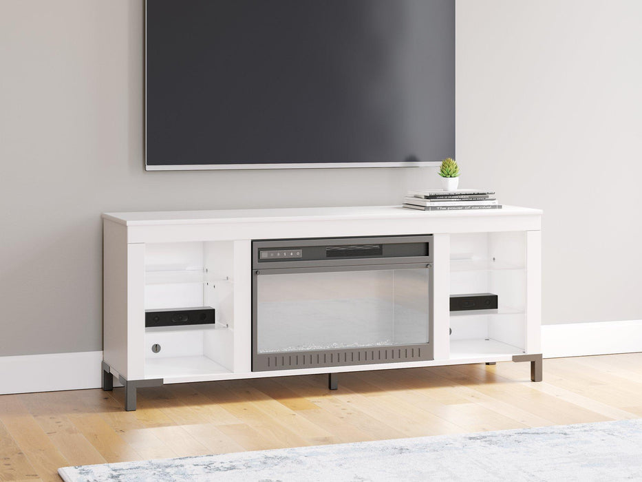 Brollevi 60" TV Stand with Electric Fireplace - All Brands Furniture (NJ)