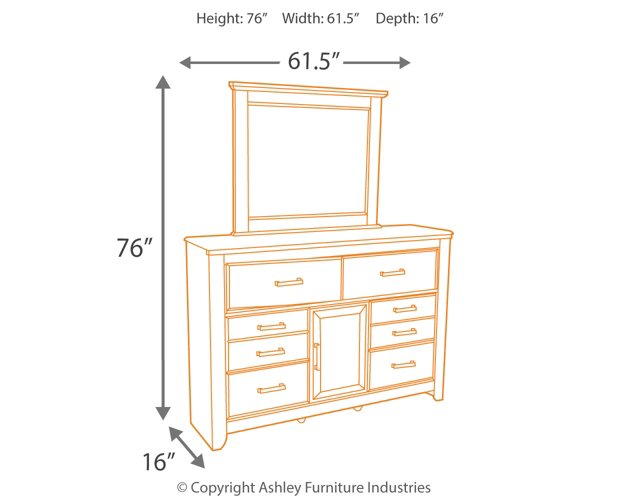 Juararo Dresser and Mirror - All Brands Furniture (NJ)