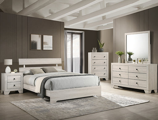 ATTICUS QUEEN PLATFORM BED WHITE - All Brands Furniture (NJ)