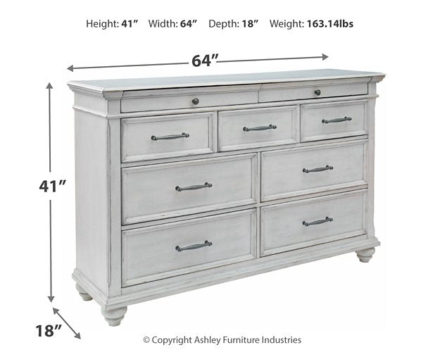 Kanwyn Dresser and Mirror - All Brands Furniture (NJ)