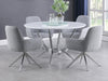 Abby 5-piece Dining Set White and Light Grey - All Brands Furniture (NJ)