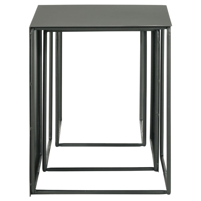 Imez 3-piece Rectangular Metal Nesting Table Grey - All Brands Furniture (NJ)