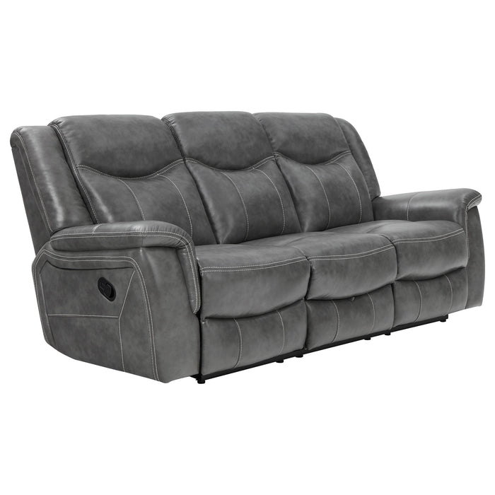 Conrad Upholstered Motion Sofa Cool Grey - All Brands Furniture (NJ)