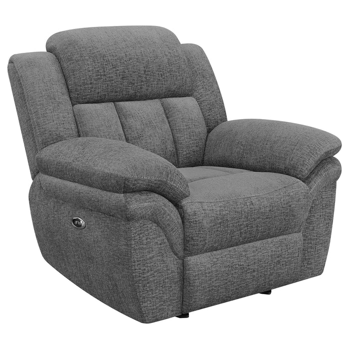 Bahrain Upholstered Power Glider Recliner Charcoal - All Brands Furniture (NJ)