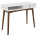 Bradenton 1-drawer Writing Desk White and Walnut - All Brands Furniture (NJ)
