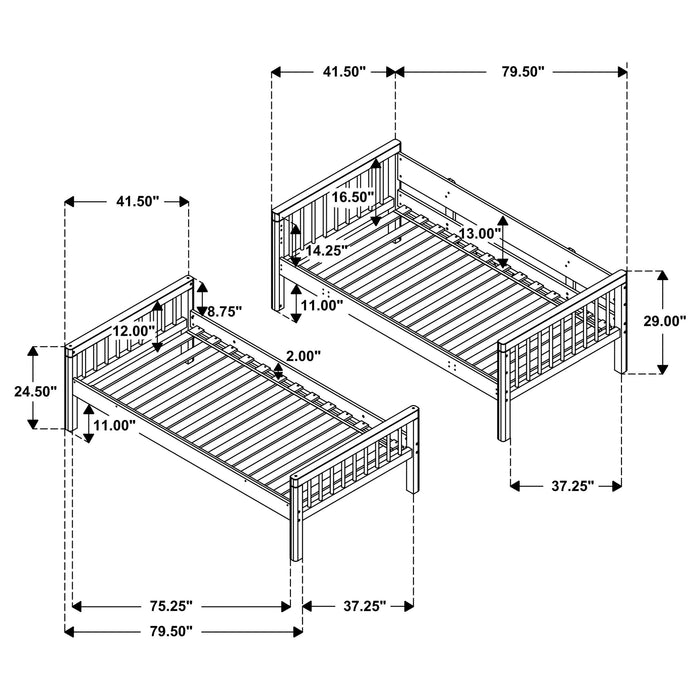 Dakota Bunk Beds - All Brands Furniture (NJ)