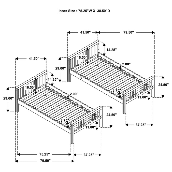 Dakota Bunk Beds - All Brands Furniture (NJ)