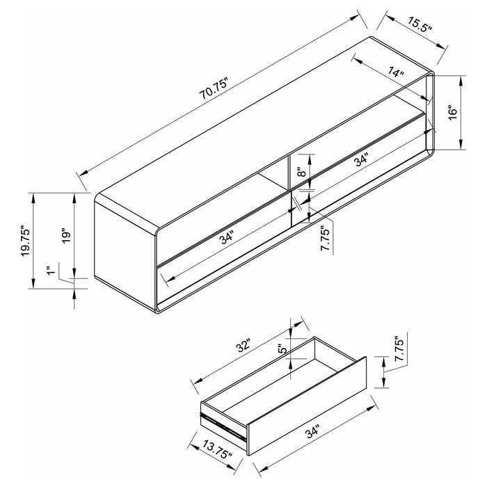 Ellice TV Stands - All Brands Furniture (NJ)