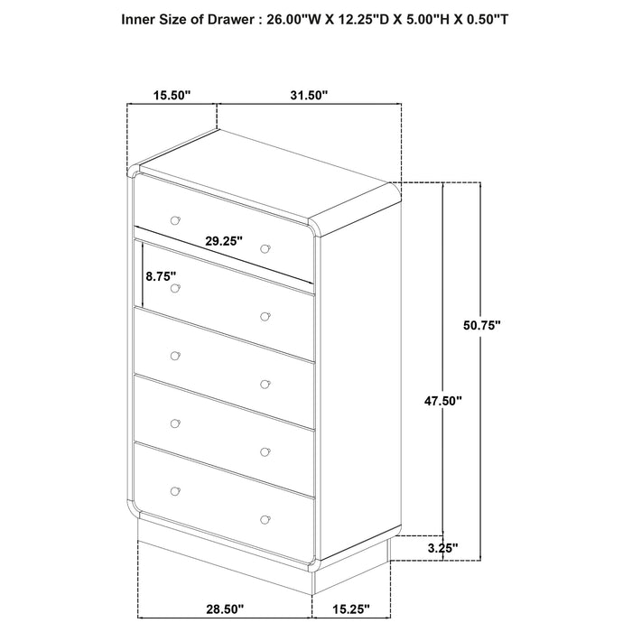 Cavelle 5 Pc Bedroom Set - All Brands Furniture (NJ)