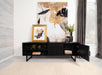 Marsden 2-door Wood 70" TV Stand Charcoal Black - All Brands Furniture (NJ)