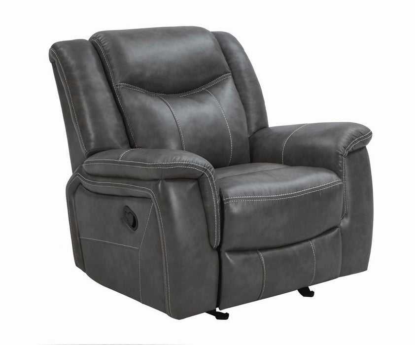 Conrad Upholstered Motion Glider Recliner Grey - All Brands Furniture (NJ)
