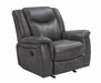 Conrad Upholstered Motion Glider Recliner Grey - All Brands Furniture (NJ)