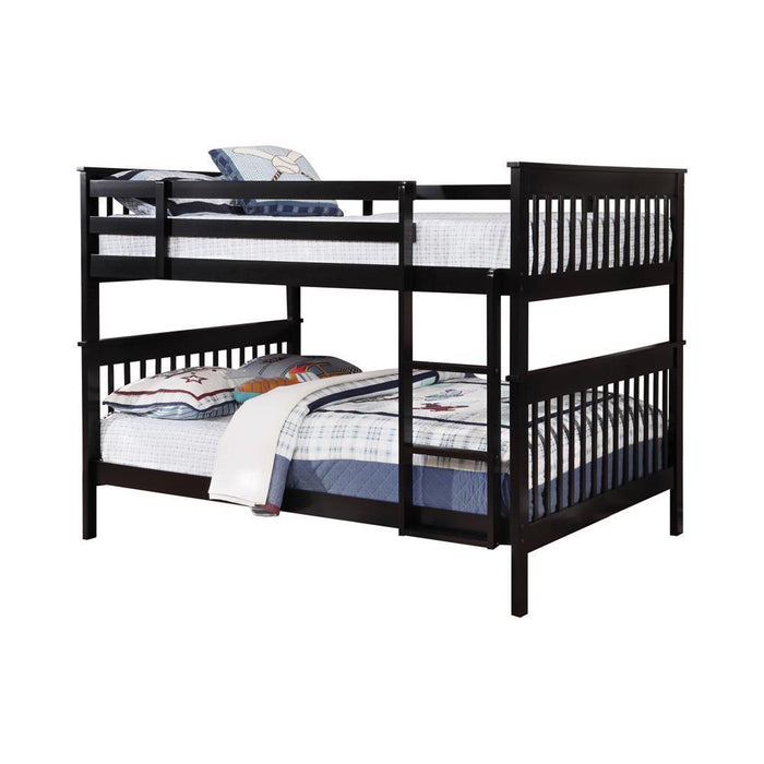 Chapman Full Over Full & Twin Over Full Bunk Bed Black & White - All Brands Furniture (NJ)