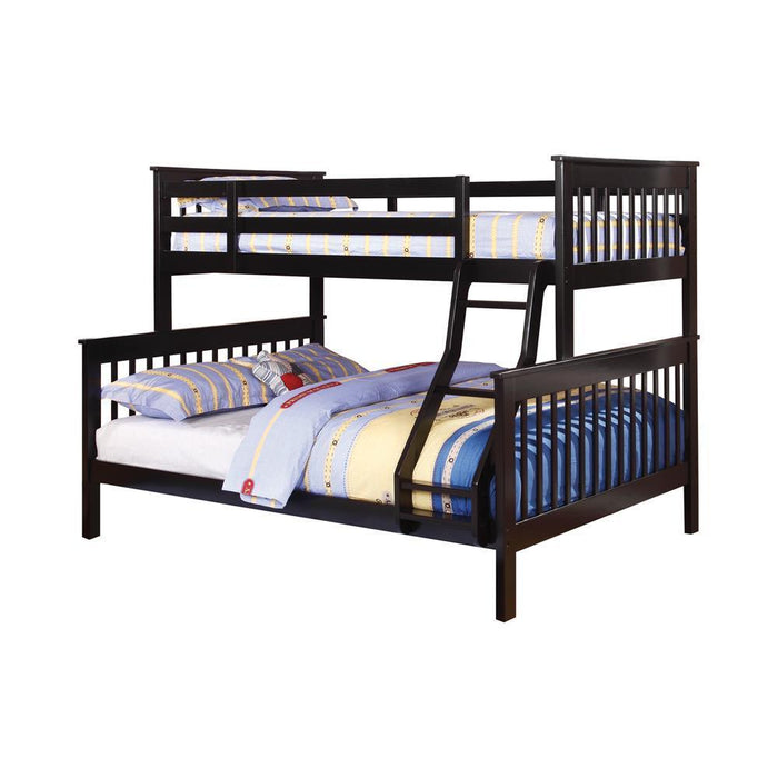 Chapman Full Over Full & Twin Over Full Bunk Bed Black & White - All Brands Furniture (NJ)