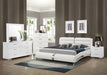 Jeremaine Upholstered Bed White - All Brands Furniture (NJ)