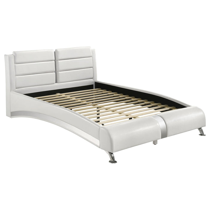 Jeremaine Upholstered Bed White - All Brands Furniture (NJ)