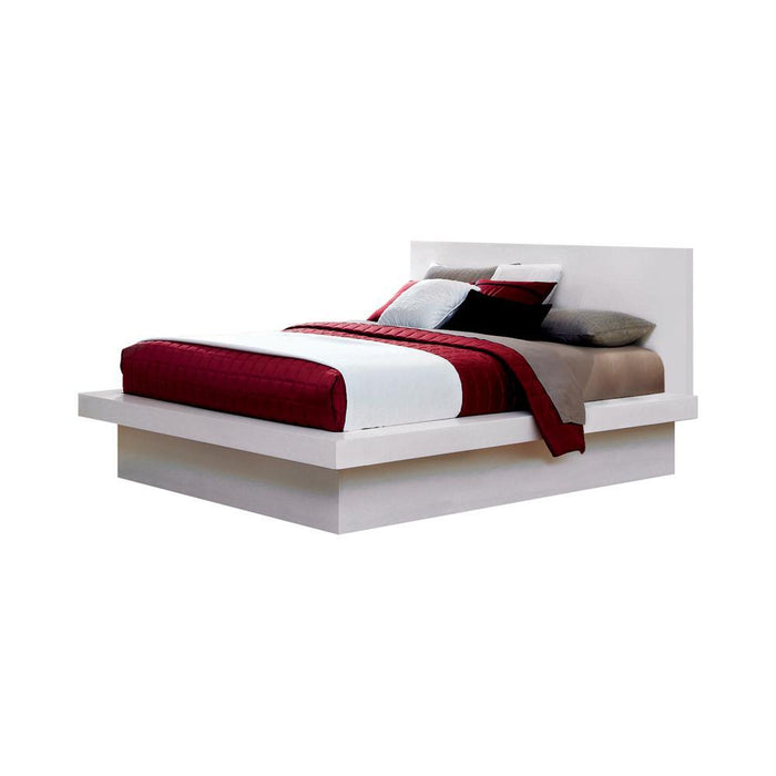 Jessica California King, E.king, & Queen Bed with Storage Headboard Cappuccino - All Brands Furniture (NJ)