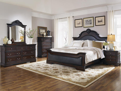 Cambridge Queen Panel Bed Cappuccino and Brown - All Brands Furniture (NJ)
