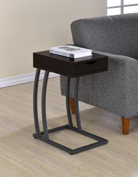 Industrial Cappuccino Accent Table