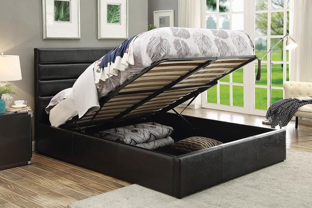 Riverbend Queen Upholstered Storage Bed Black - All Brands Furniture (NJ)