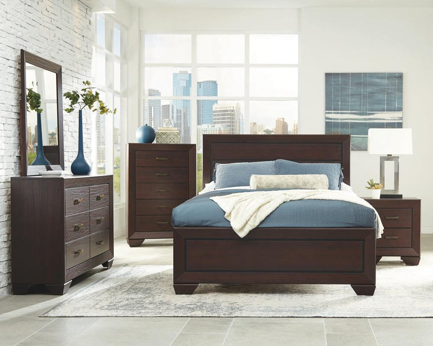 Kauffman California King, Eastren King, & Queen Panel Bed Dark Cocoa - All Brands Furniture (NJ)