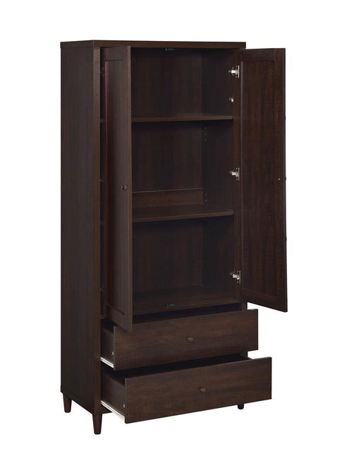 Wadeline 2-door Tall Accent Cabinet Rustic Tobacco - All Brands Furniture (NJ)