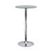 Abiline Glass Top Round Bar Table Chrome - All Brands Furniture (NJ)