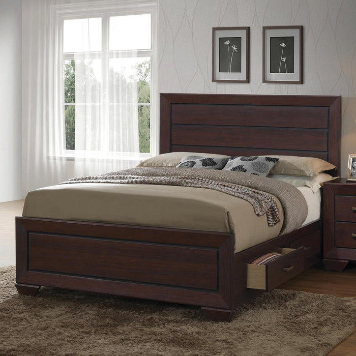 Kauffman California King, Eastren King, & Queen Panel Bed Dark Cocoa - All Brands Furniture (NJ)