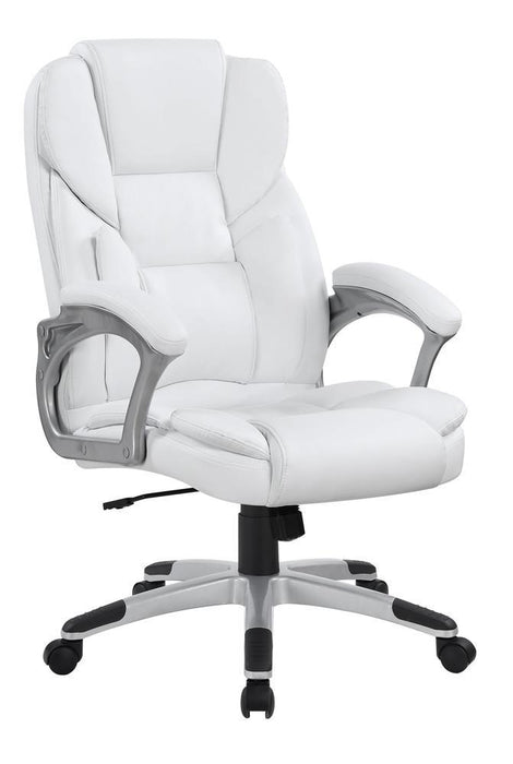 G801140 Casual White Faux Leather Office Chair