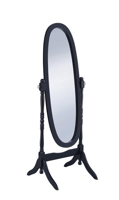 Cabot Rectangular Cheval Mirror with Arched Top Black - All Brands Furniture (NJ)